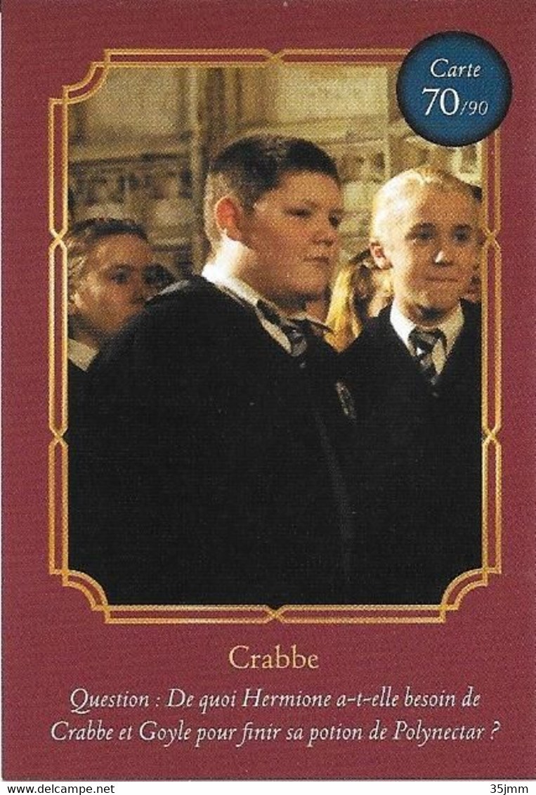 Carte Harry Potter Auchan N°70 Crabbe - Harry Potter