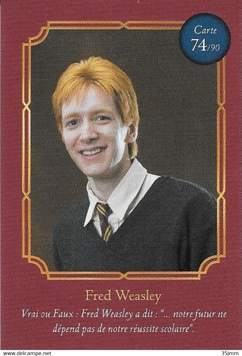 Carte Harry Potter Auchan N°74 Fred Weasley - Harry Potter