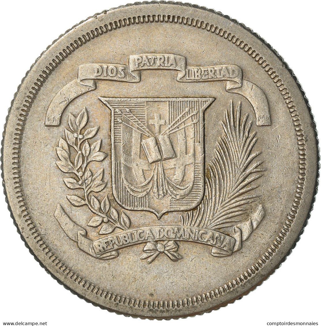 Monnaie, Dominican Republic, 25 Centavos, 1980, TTB, Copper-nickel, KM:51 - Dominikanische Rep.