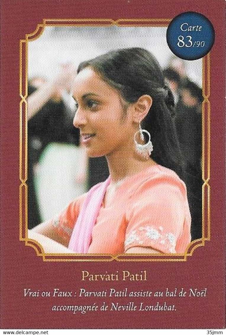 Carte Harry Potter Auchan N°83 Parvati Patil - Harry Potter