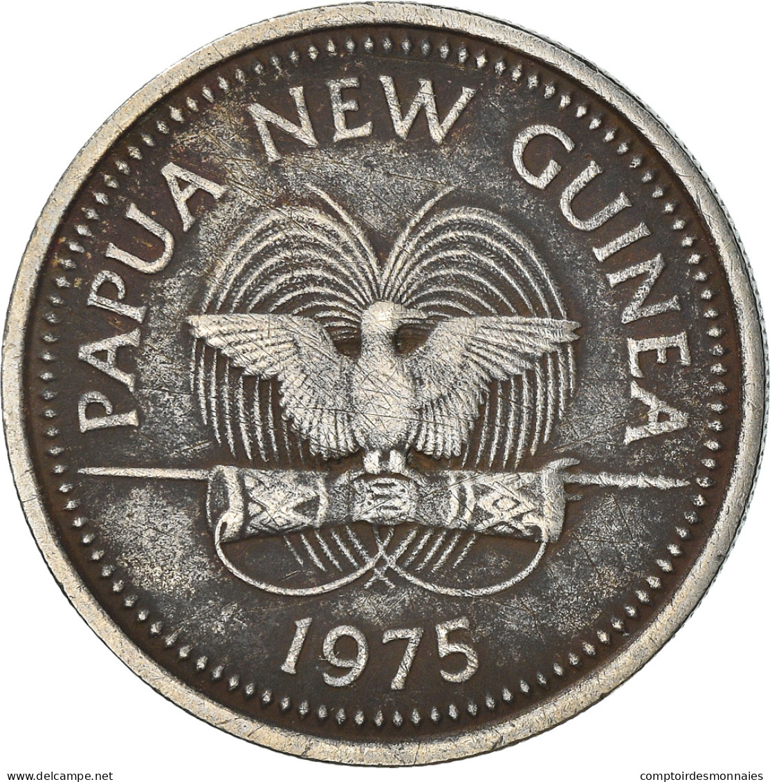 Monnaie, Papua New Guinea, 10 Toea, 1975, TB+, Copper-nickel, KM:4 - Papúa Nueva Guinea