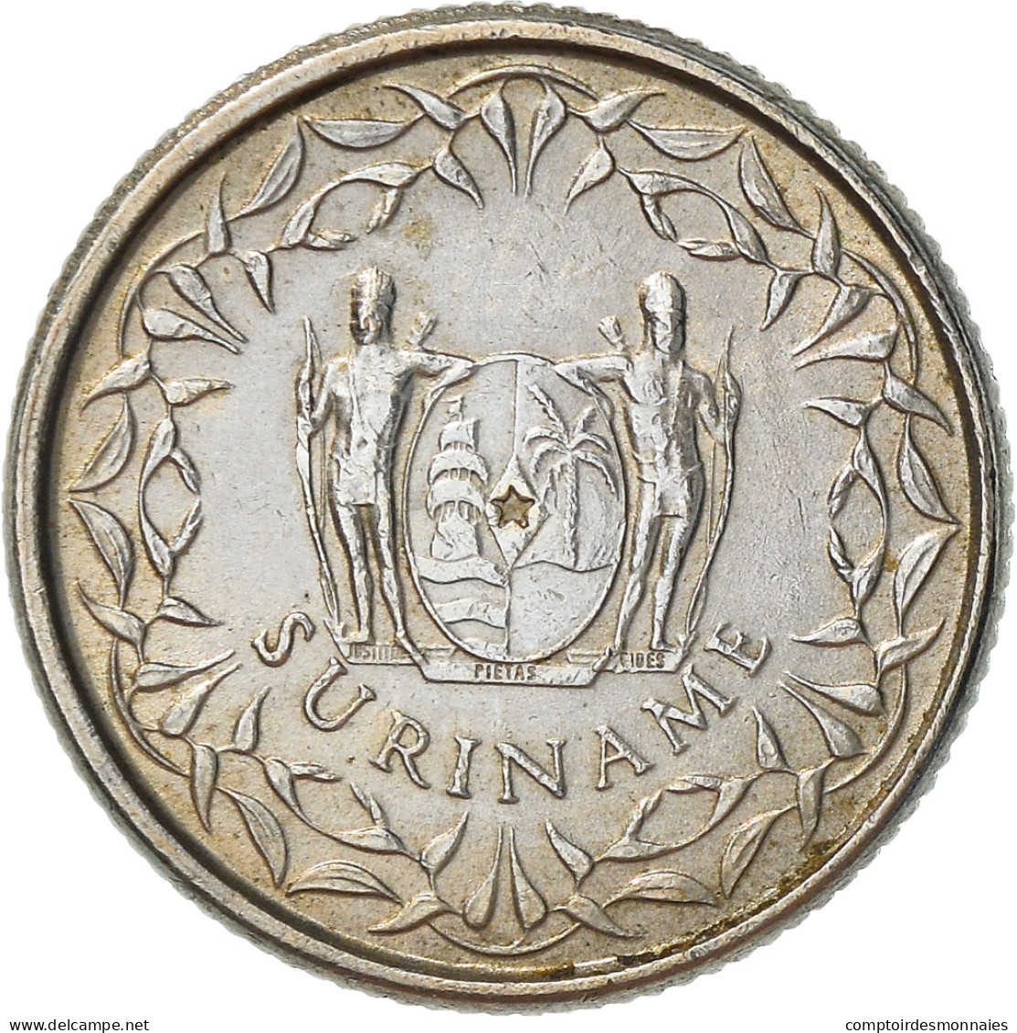 Monnaie, Surinam, 10 Cents, 1976, TTB+, Copper-nickel, KM:13 - Surinam 1975 - ...