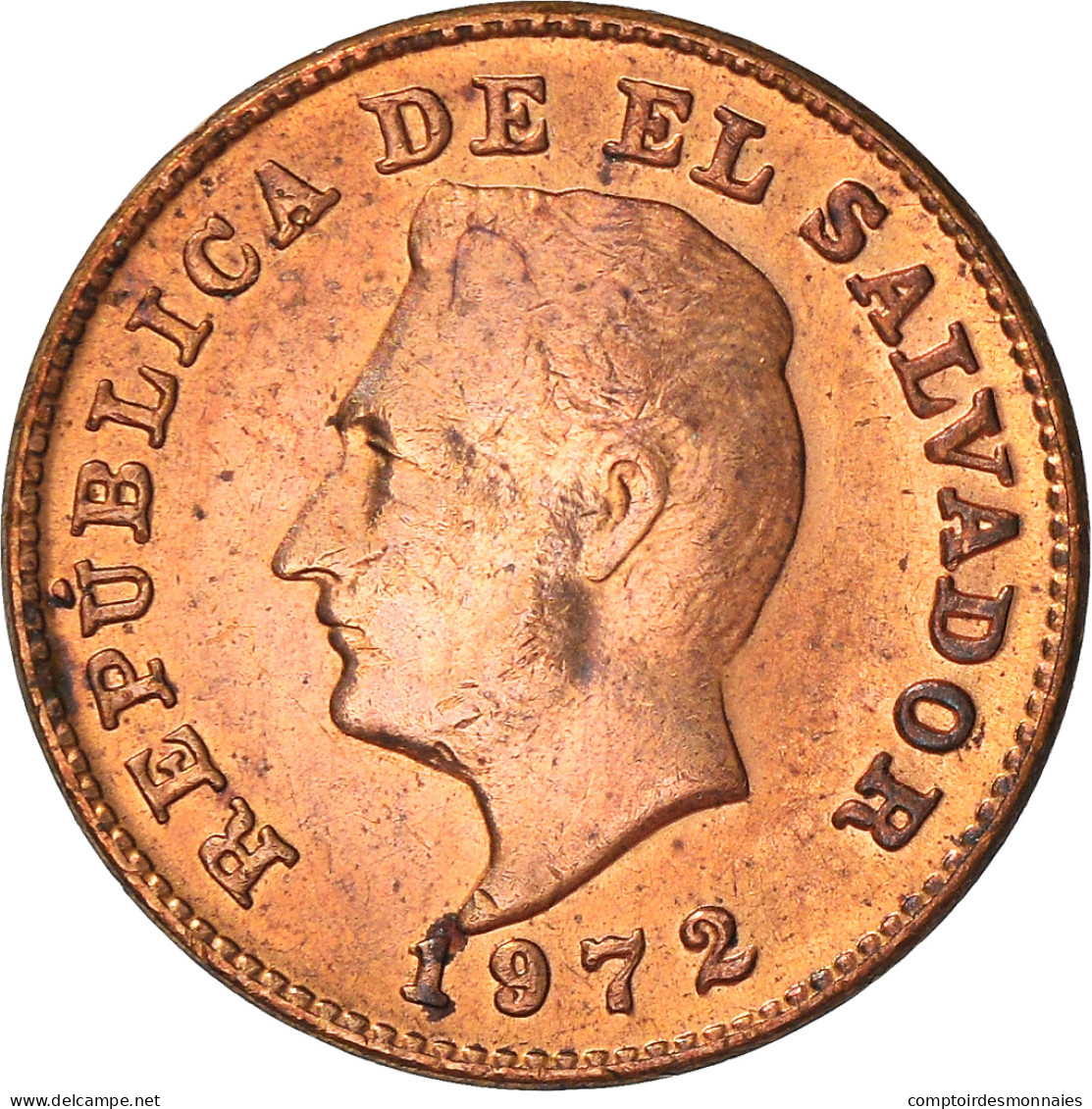 Monnaie, El Salvador, Centavo, 1972, TTB+, Bronze, KM:135.1 - El Salvador