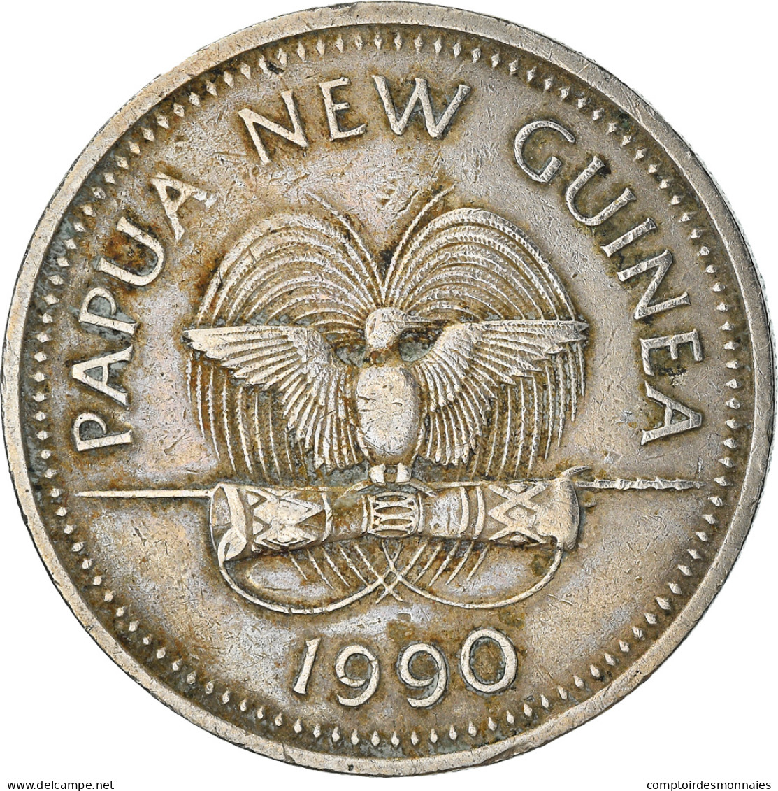 Monnaie, Papua New Guinea, 20 Toea, 1990, TB+, Copper-nickel, KM:5 - Papouasie-Nouvelle-Guinée