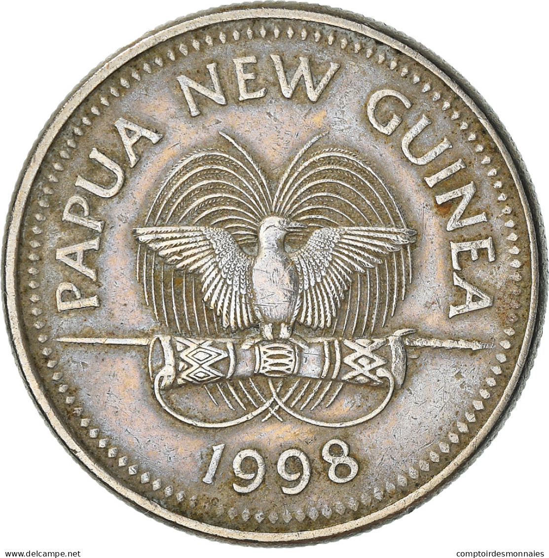 Monnaie, Papua New Guinea, 10 Toea, 1998, TTB, Copper-nickel, KM:4 - Papúa Nueva Guinea