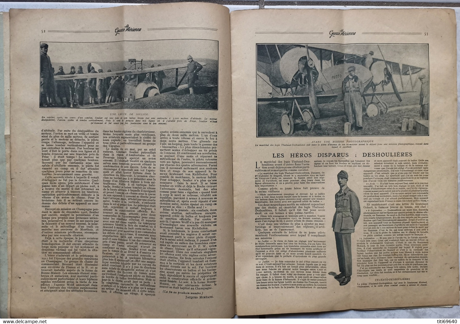 REVUE LA GUERRE AERIENNE ILLUSTREE N° 56  DÉCEMBRE 1917   Le Maréchal THABAUD-DESHOULIERES - Français