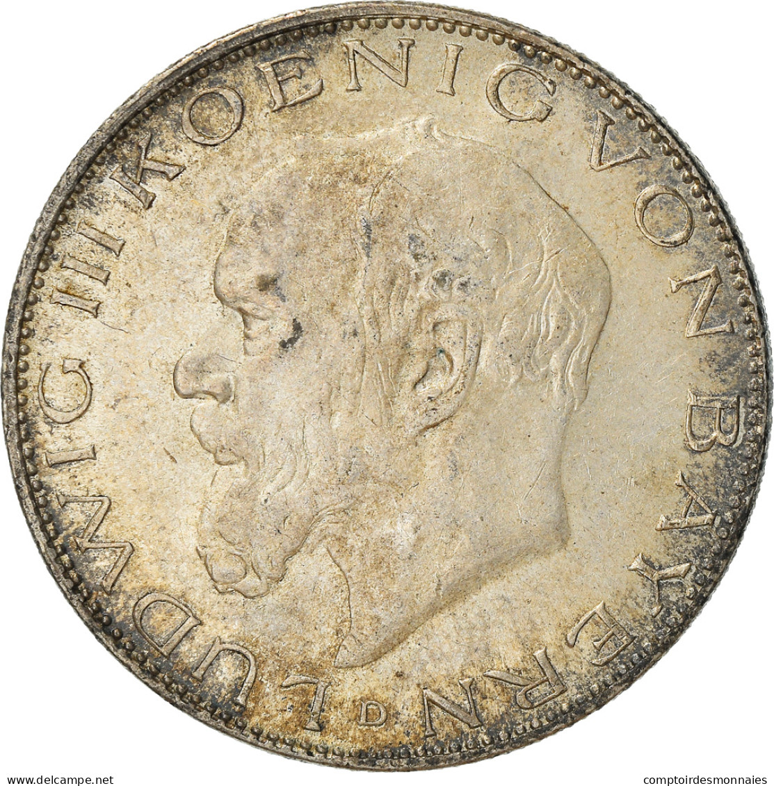 Monnaie, Etats Allemands, BAVARIA, Ludwig III, 2 Mark, 1914, Munich, TTB+ - Sonstige & Ohne Zuordnung