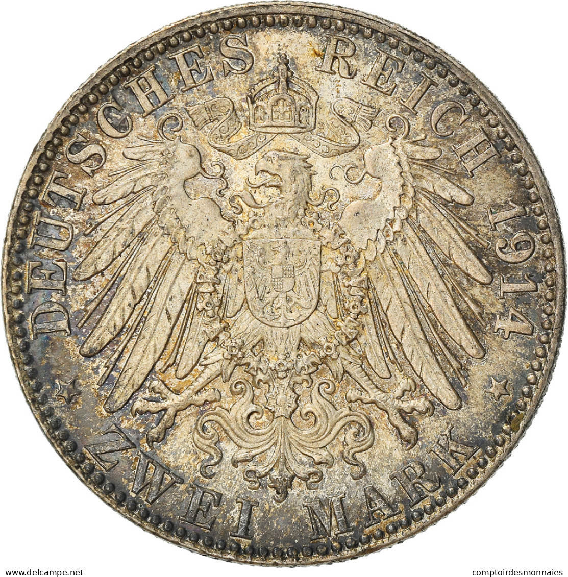 Monnaie, Etats Allemands, BAVARIA, Ludwig III, 2 Mark, 1914, Munich, TTB+ - Andere & Zonder Classificatie