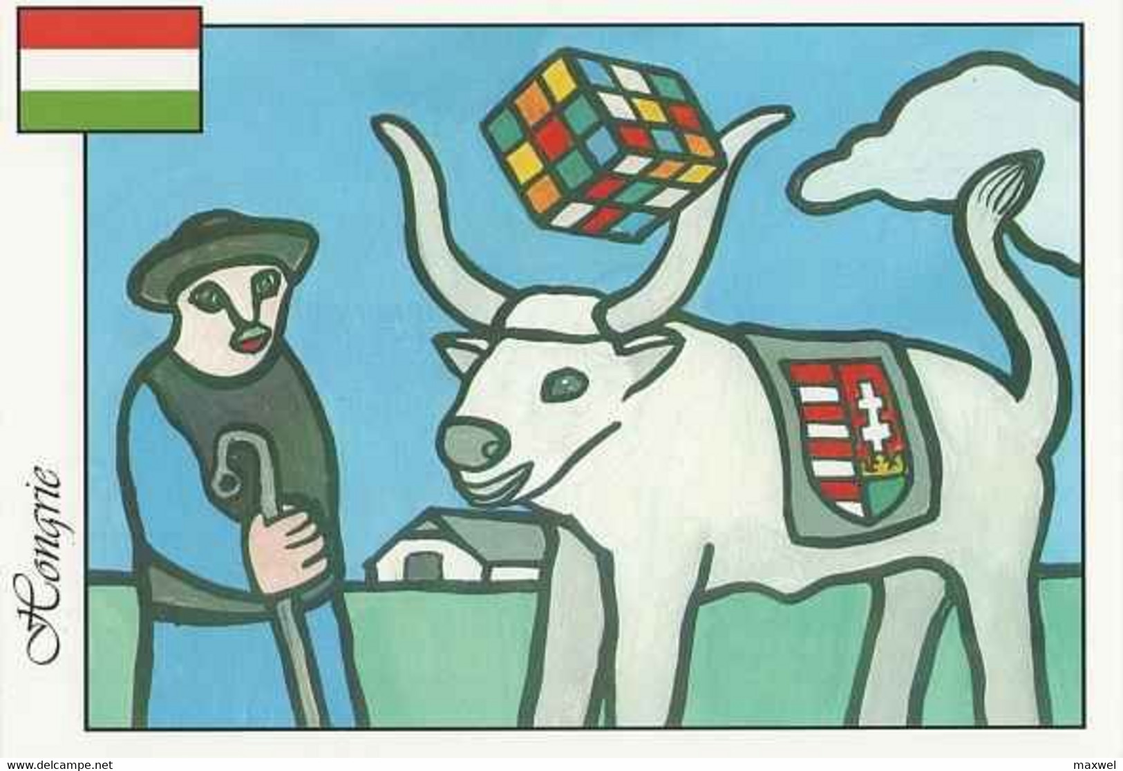 Cpm 1618 ERGON - Les Pays Européens - Hongrie - Festicart - Vache - Rubick's Cube - Homme - Illustrateurs - Illustrateur - Ergon