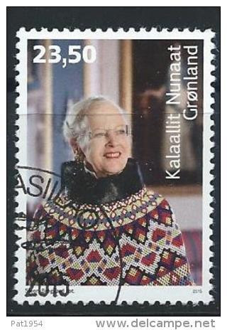 Groënland 2015, N°669 Oblitéré, 75 Ans De La Reine Margrethe - Used Stamps