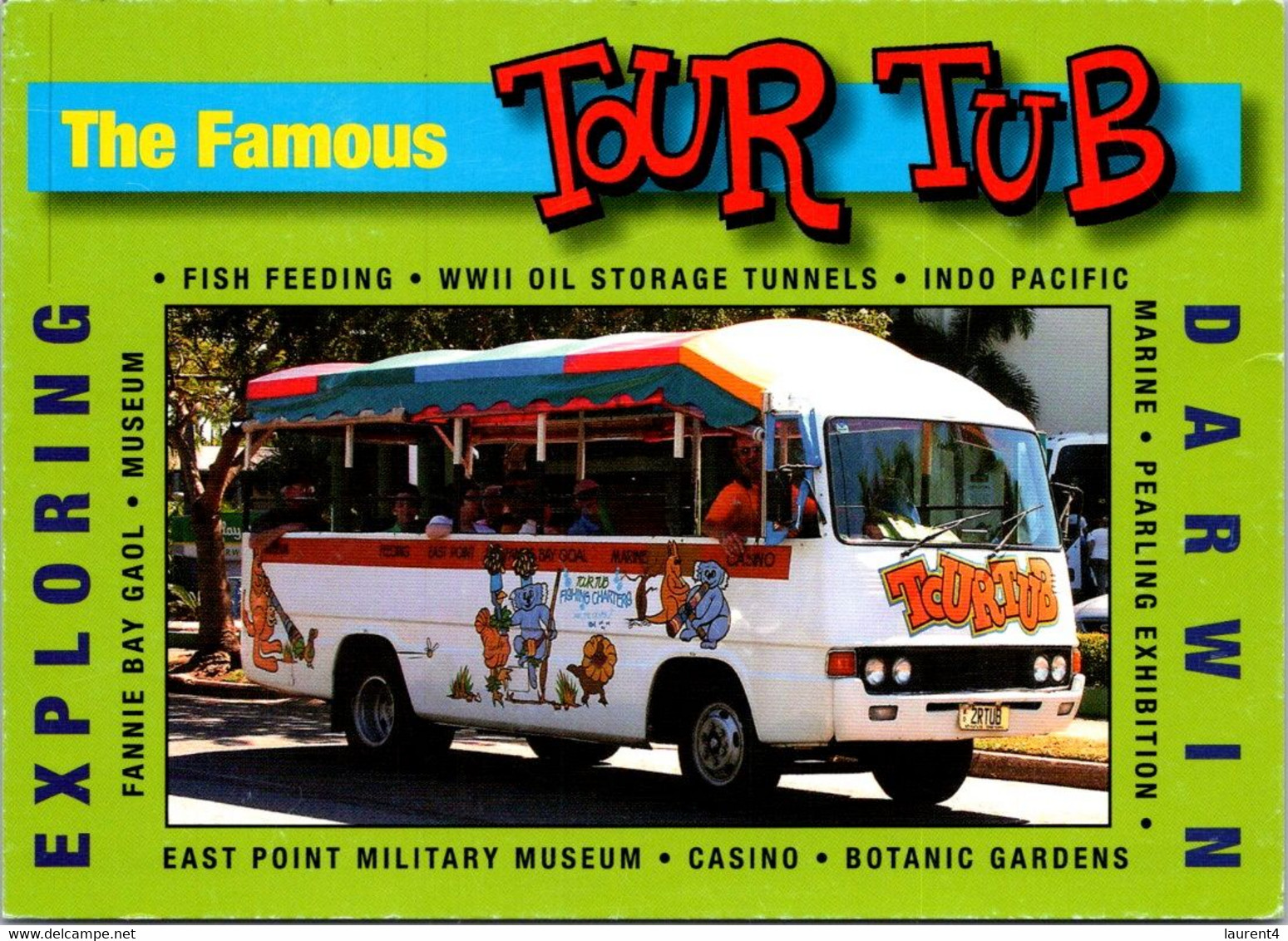 (4 A 26) Australia - NT - Posted With Tamworth Big Guitar Nusic Related Stamp - Darwin Tour Bus - Darwin