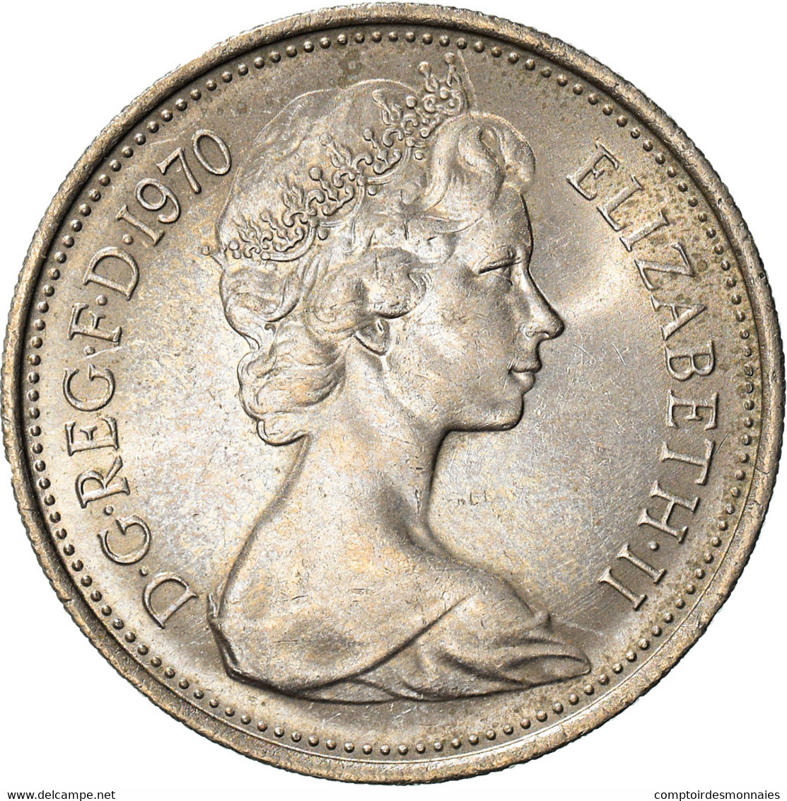 Monnaie, Grande-Bretagne, Elizabeth II, 5 New Pence, 1970, SUP, Copper-nickel - Autres & Non Classés