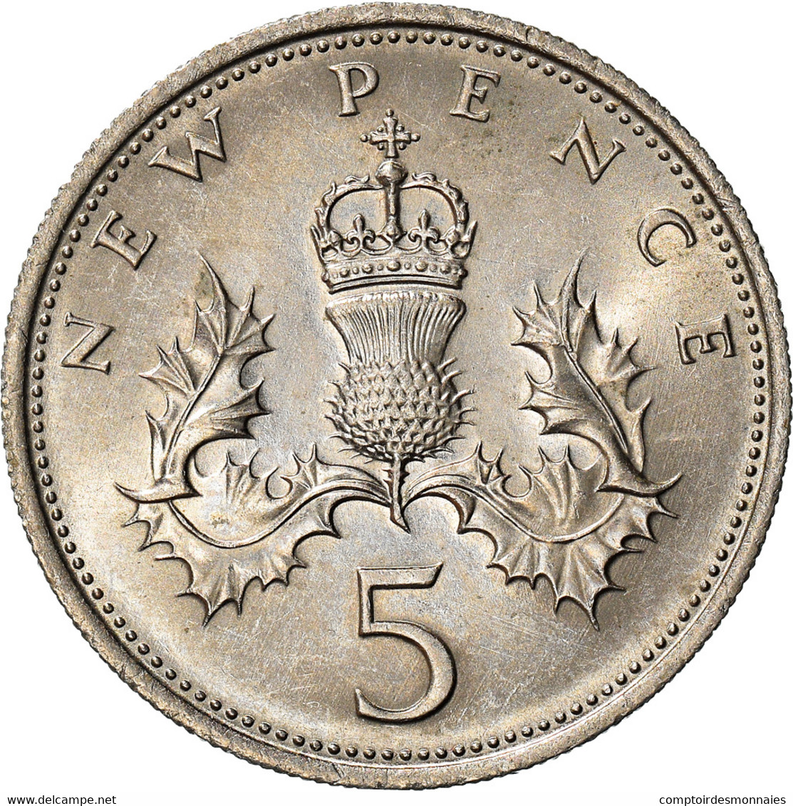 Monnaie, Grande-Bretagne, Elizabeth II, 5 New Pence, 1970, SUP, Copper-nickel - Andere & Zonder Classificatie