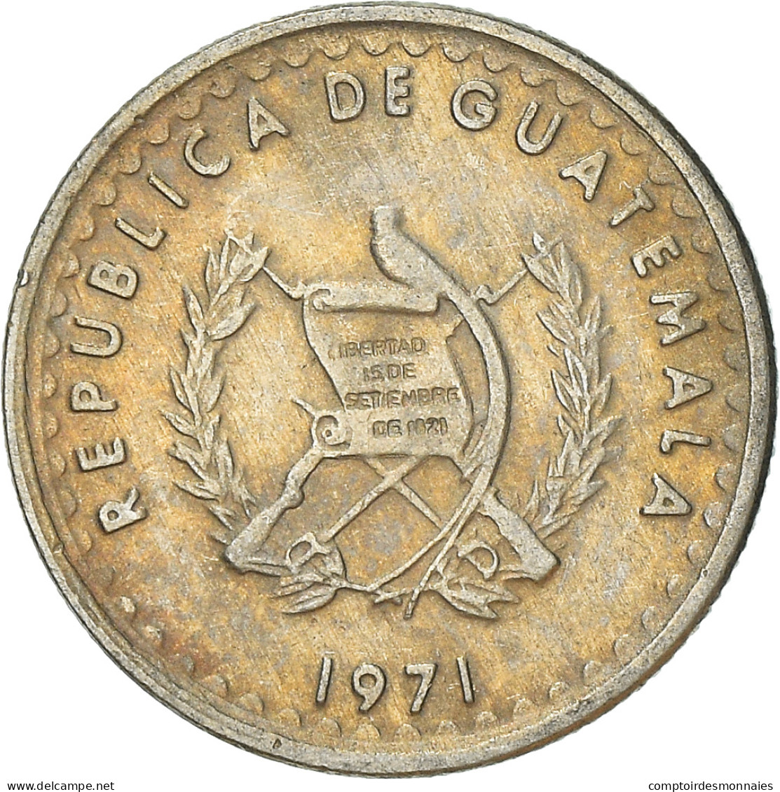 Monnaie, Guatemala, 5 Centavos, 1971, TTB, Copper-nickel, KM:270 - Guatemala