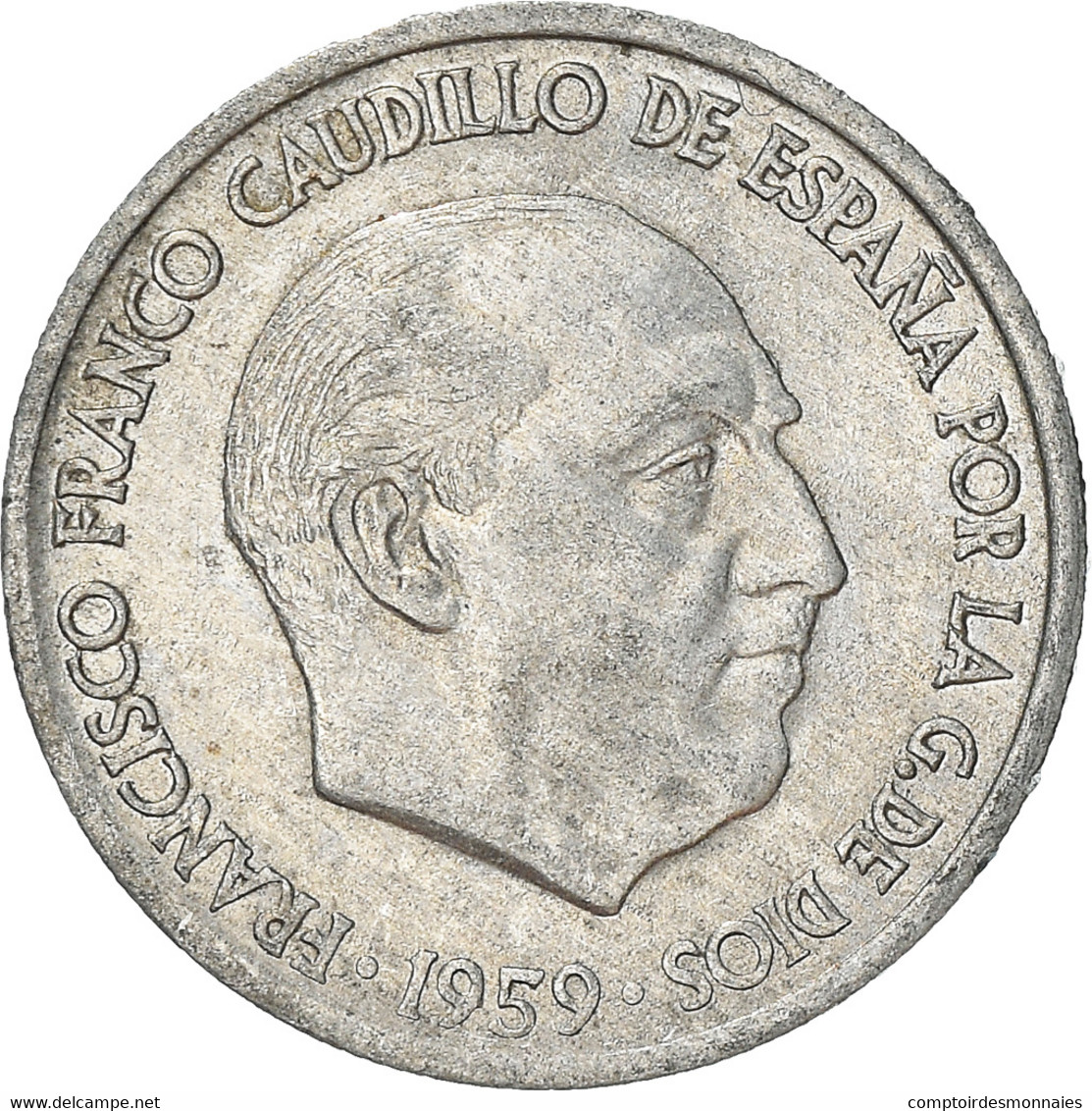 Monnaie, Espagne, Francisco Franco, Caudillo, 10 Centimos, 1959, TTB+ - 10 Pesetas