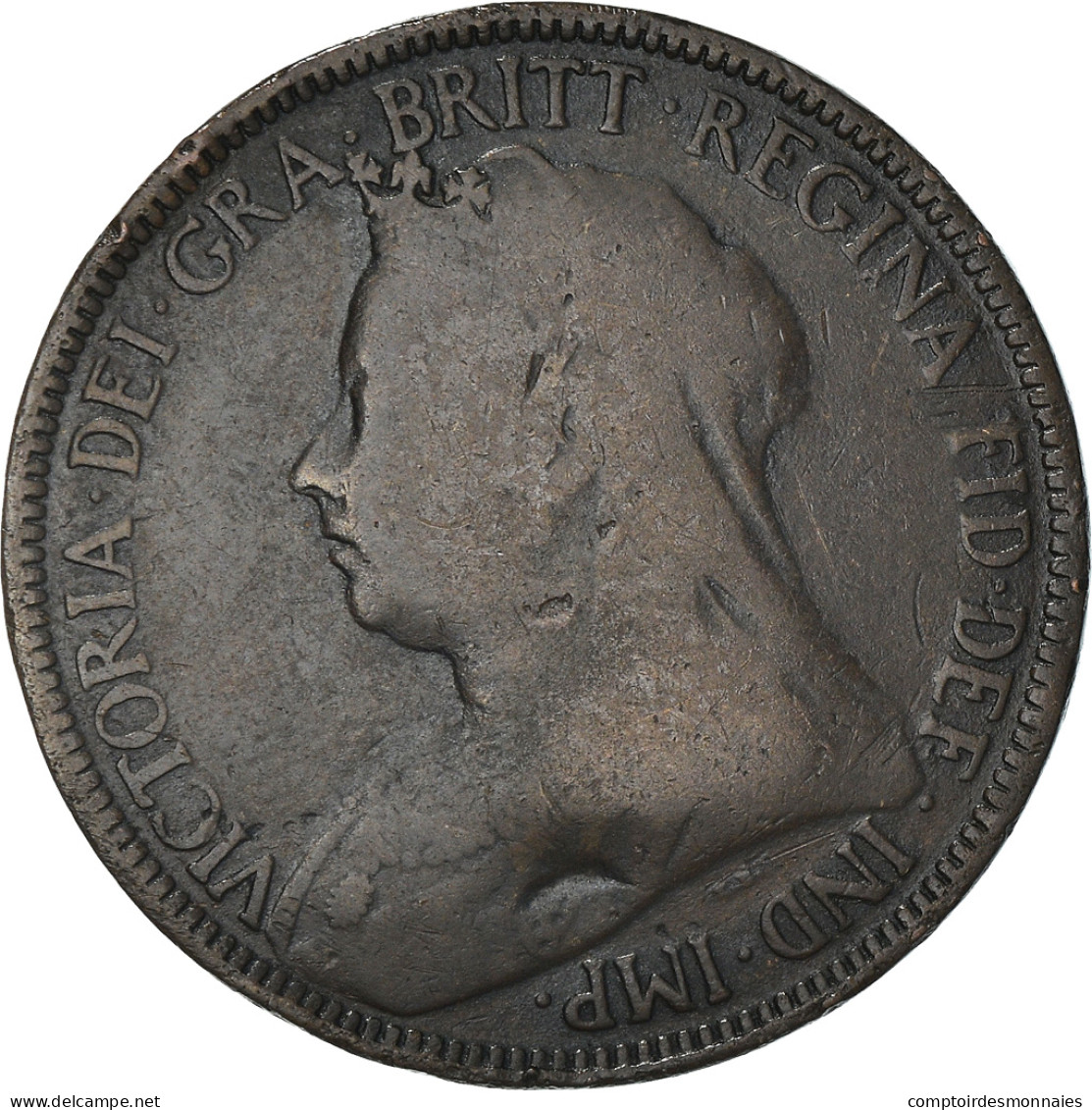 Monnaie, Grande-Bretagne, Victoria, 1/2 Penny, 1897, B+, Bronze, KM:789 - C. 1/2 Penny