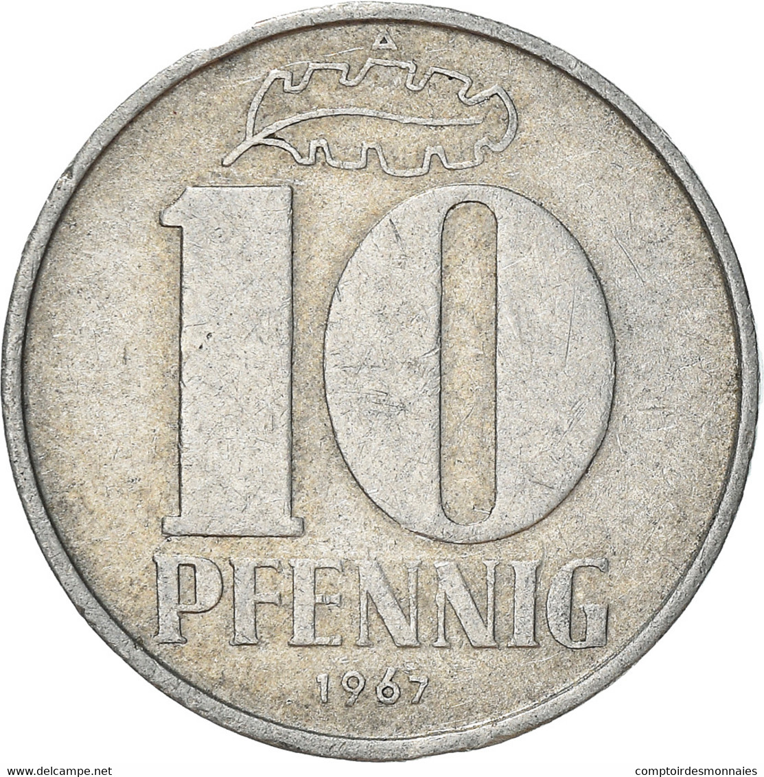 Monnaie, GERMAN-DEMOCRATIC REPUBLIC, 10 Pfennig, 1967, Berlin, TB+, Aluminium - 10 Pfennig