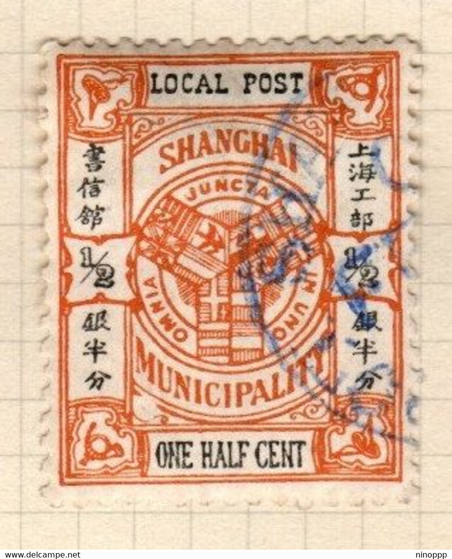 Shanghai Scott 153  1893 Coat Of Arms,half Cent Orange,used - Used Stamps