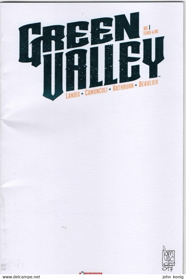 Green Valley Variant Cover Signed By Giuseppe Camuncoli - Editions Originales