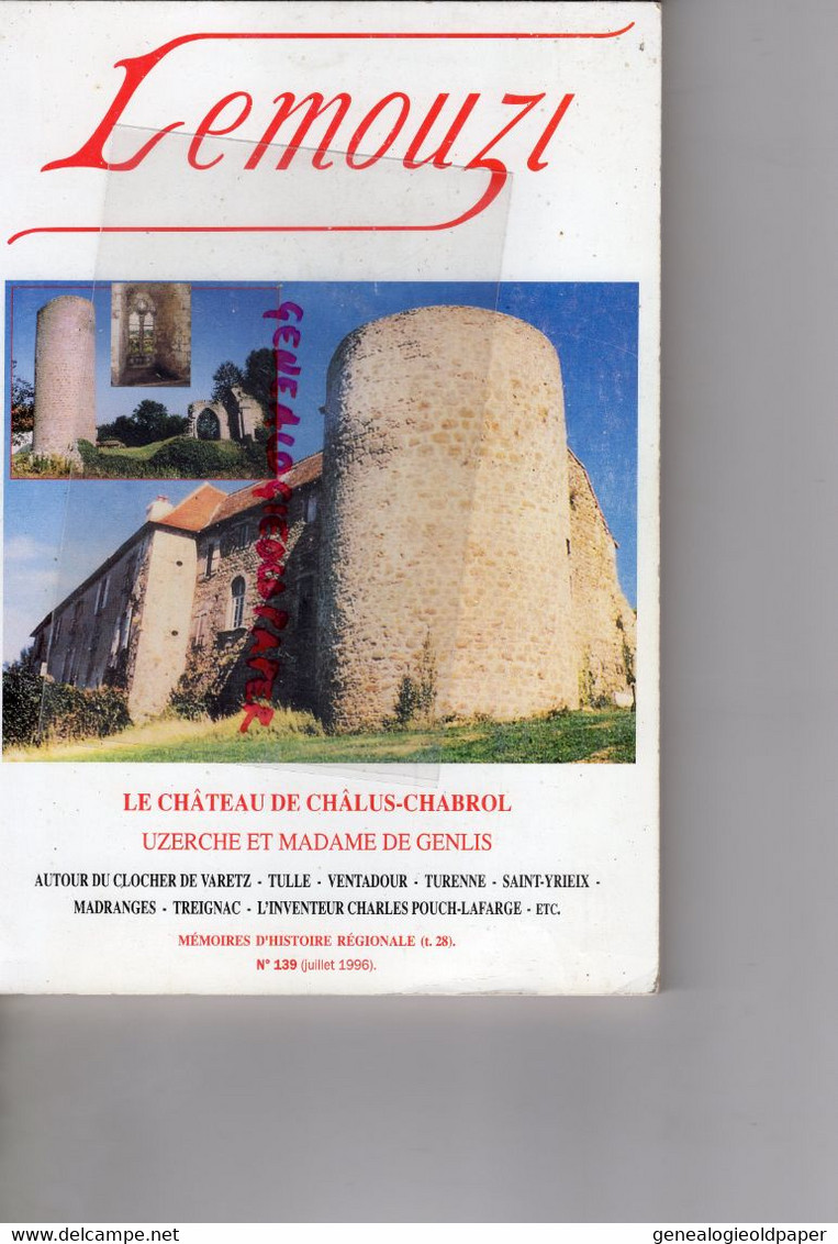 87-19-23- LEMOUZI- N° 139-1996-UZERCHE-CHALUS CHABROL-VARETZ-TULLE-VENTADOUR-TURENNE-SAINT YRIEIX-TREIGNAC-MADRANGES - Limousin