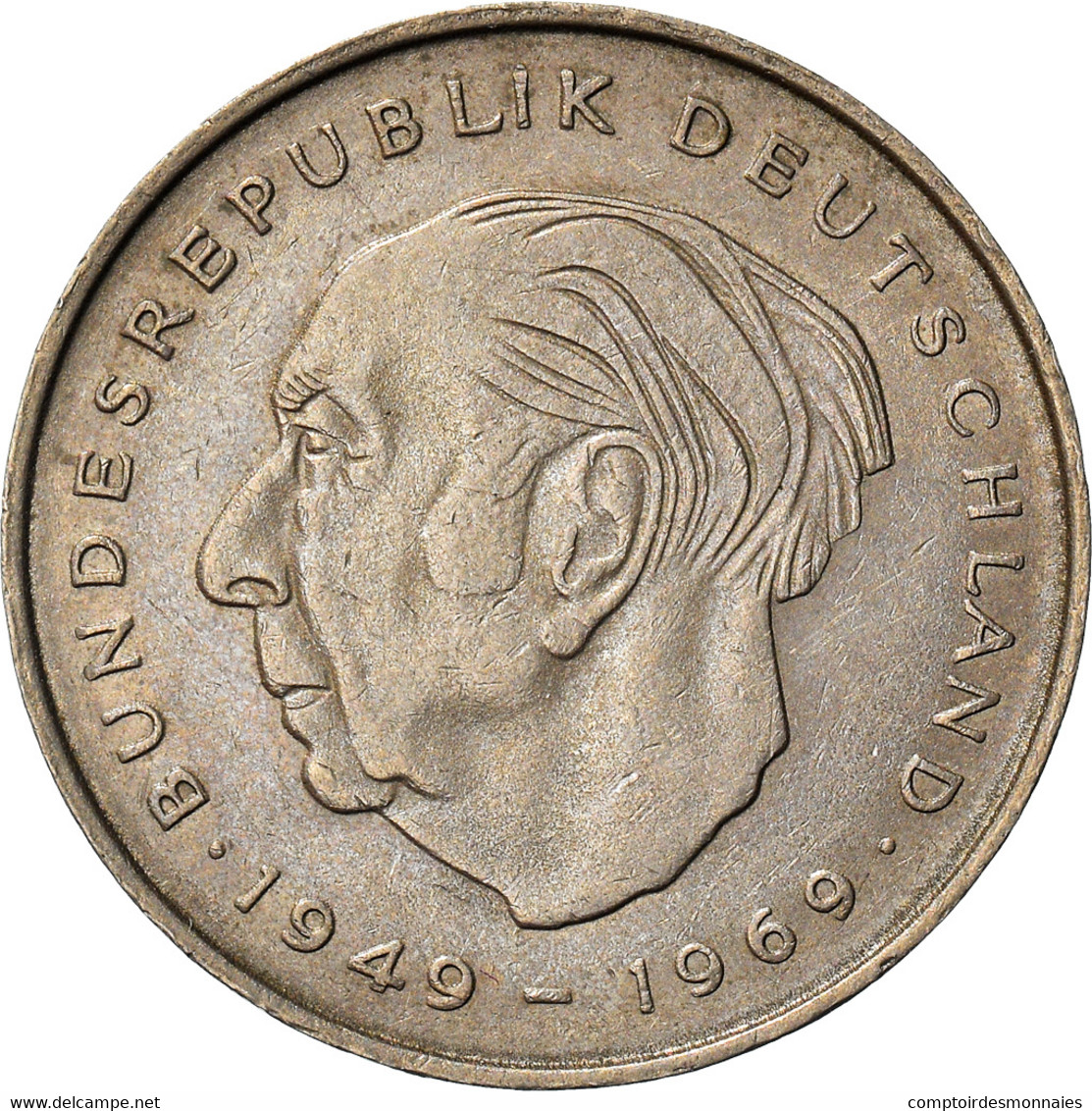 Monnaie, République Fédérale Allemande, 2 Mark, 1974, Stuttgart, TTB - 2 Marcos