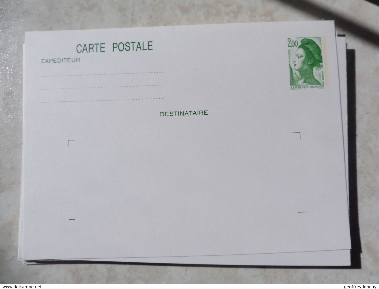 france frankrijk entier postaux  lot tous diffférents 15 oblitéré et 2 neuf tous etat parfait ( pas de pli ni tache )