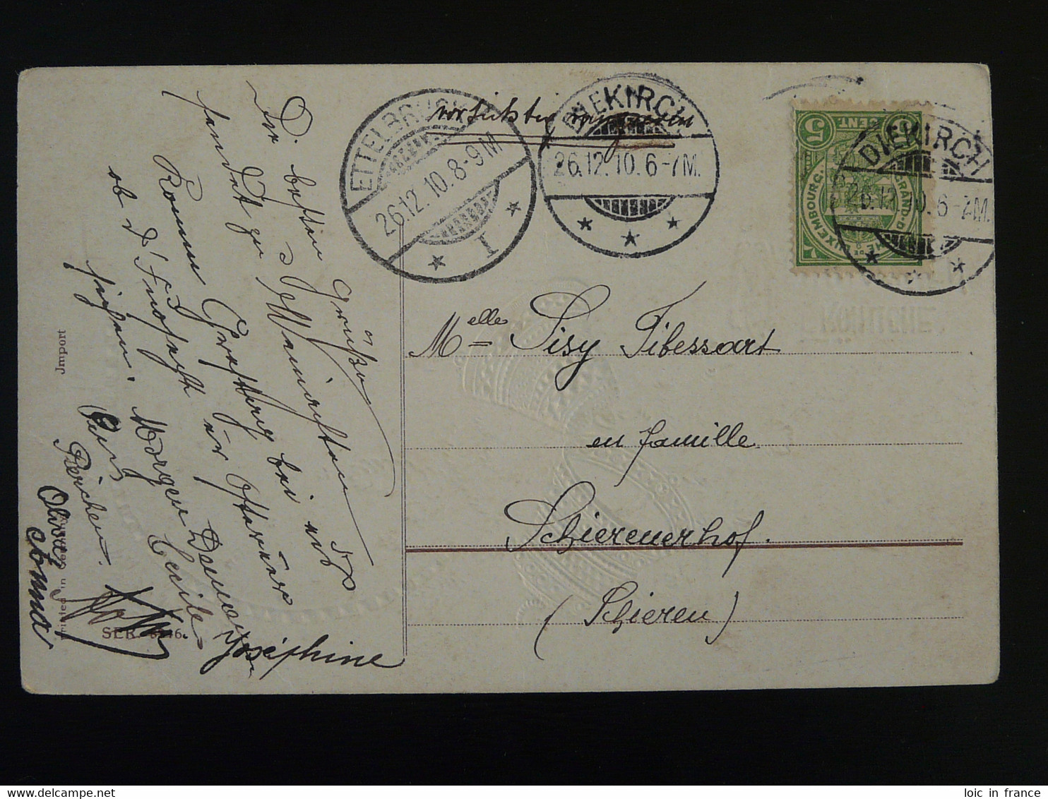 Oblit. Diekirch + Ettelbruck Sur Carte Postale Luxembourg 1910 - Franking Machines (EMA)