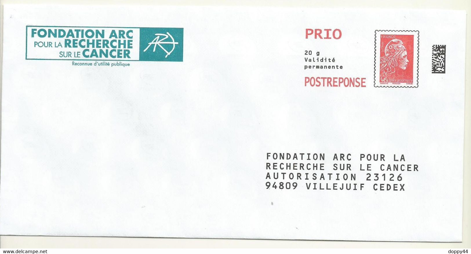 POST REPONSE PRIO FONDATION ARC  LOT  325853.. - PAP : Antwoord /Marianne L'Engagée