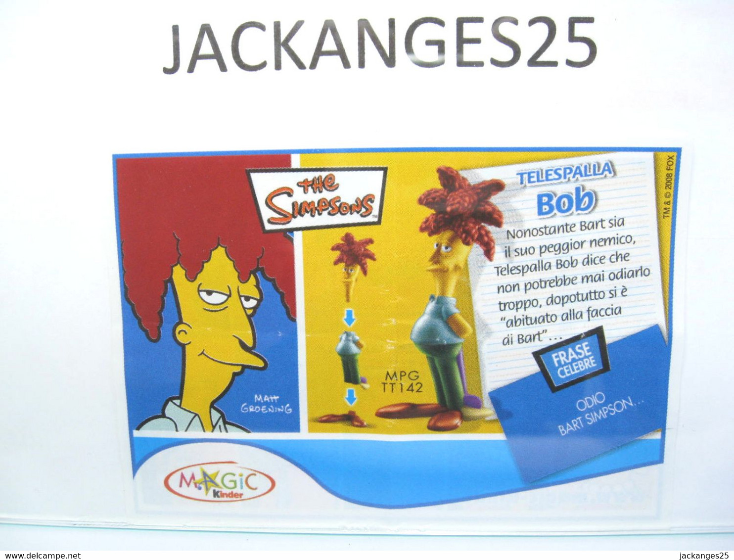 KINDER MPG TT 142 SIMPSONS 2007 TAHITI BOB  + BPZ ITALIE - Familles