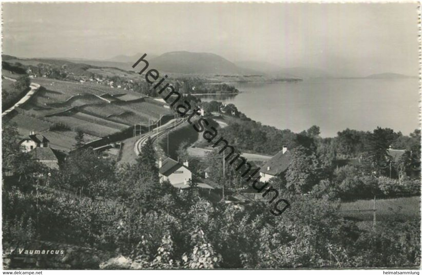 Vaumarcus - Bahnhof - Foto-AK - Verlag A. Deriaz Baulmes - Vaumarcus