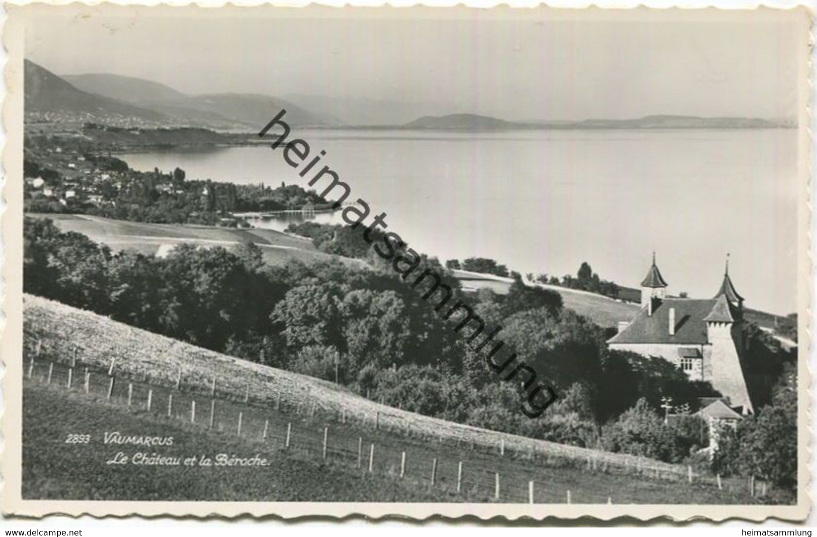 Vaumarcus - Chateau - Beroche - Foto-AK - Verlag Perrochet Lausanne - Vaumarcus