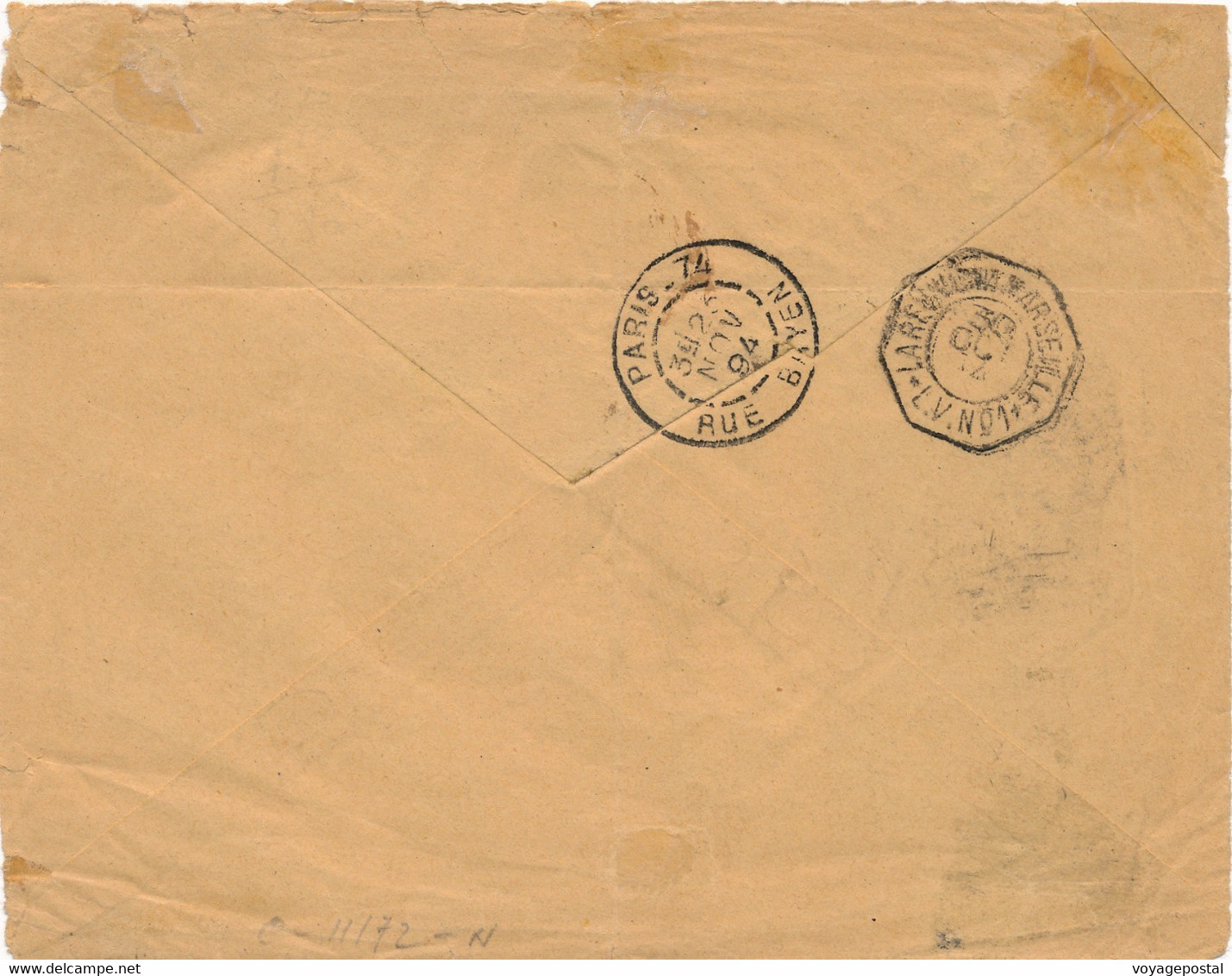 LETTRE RECOMMANDÉE MADAGASCAR TAMATAVE N°11 25C PAIRE POUR PARIS COVER - Storia Postale