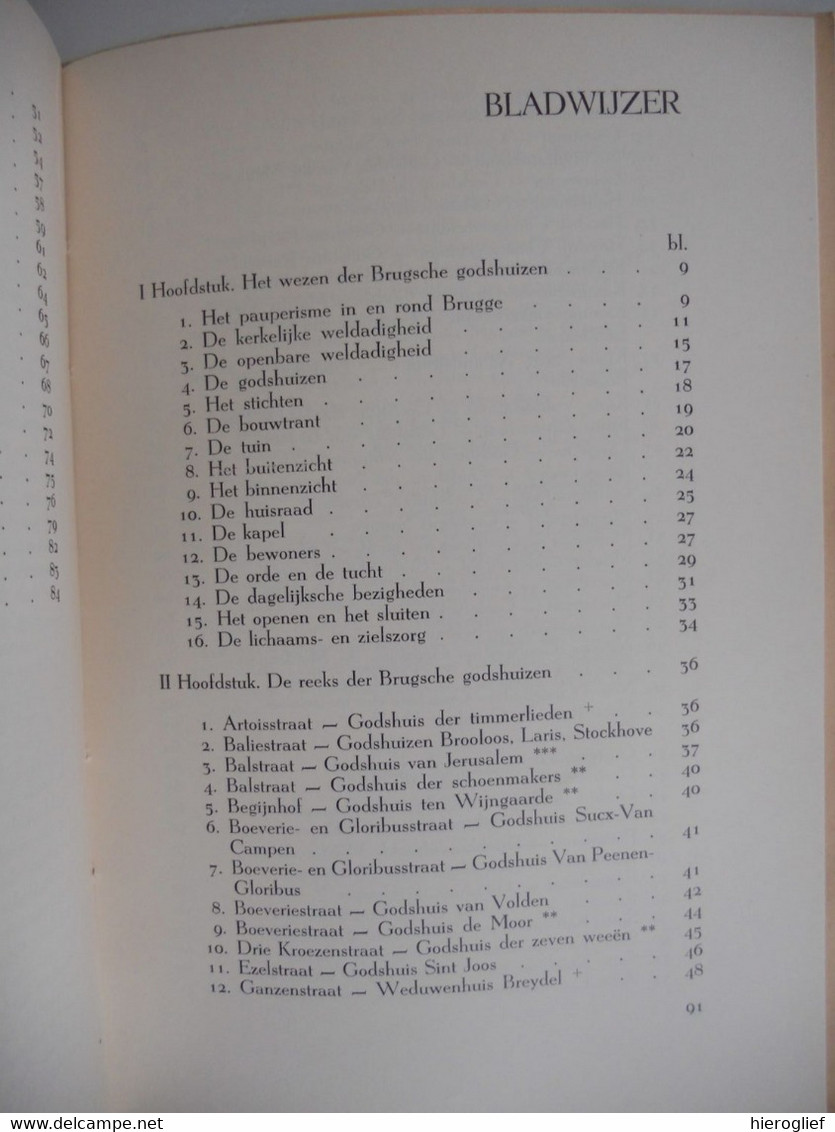 Gids der Brugsche Godshuizen door A. Maertens pastoor Brugge wat is een godshuis in wezen? overzicht v brugse godshuizen