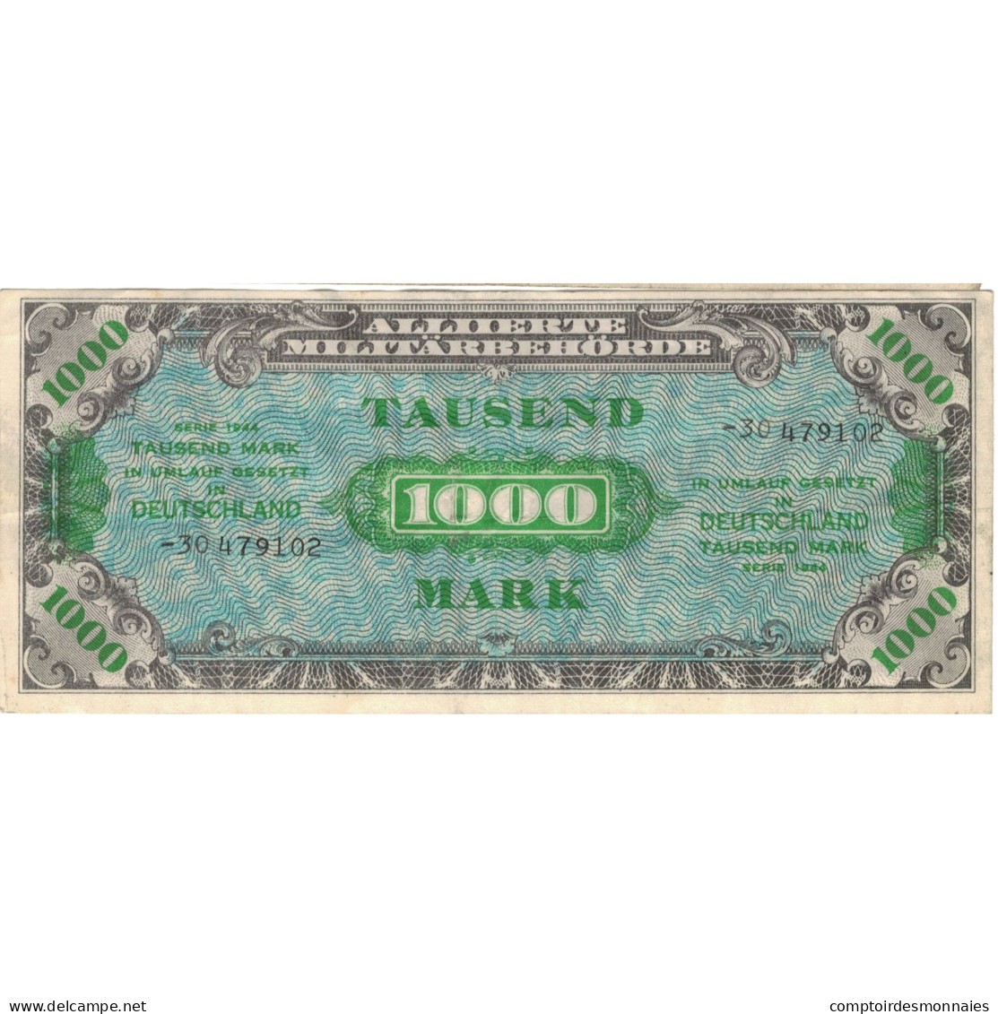 Billet, Allemagne, 1000 Mark, 1944, 1944, KM:198a, TB+ - 1000 Mark