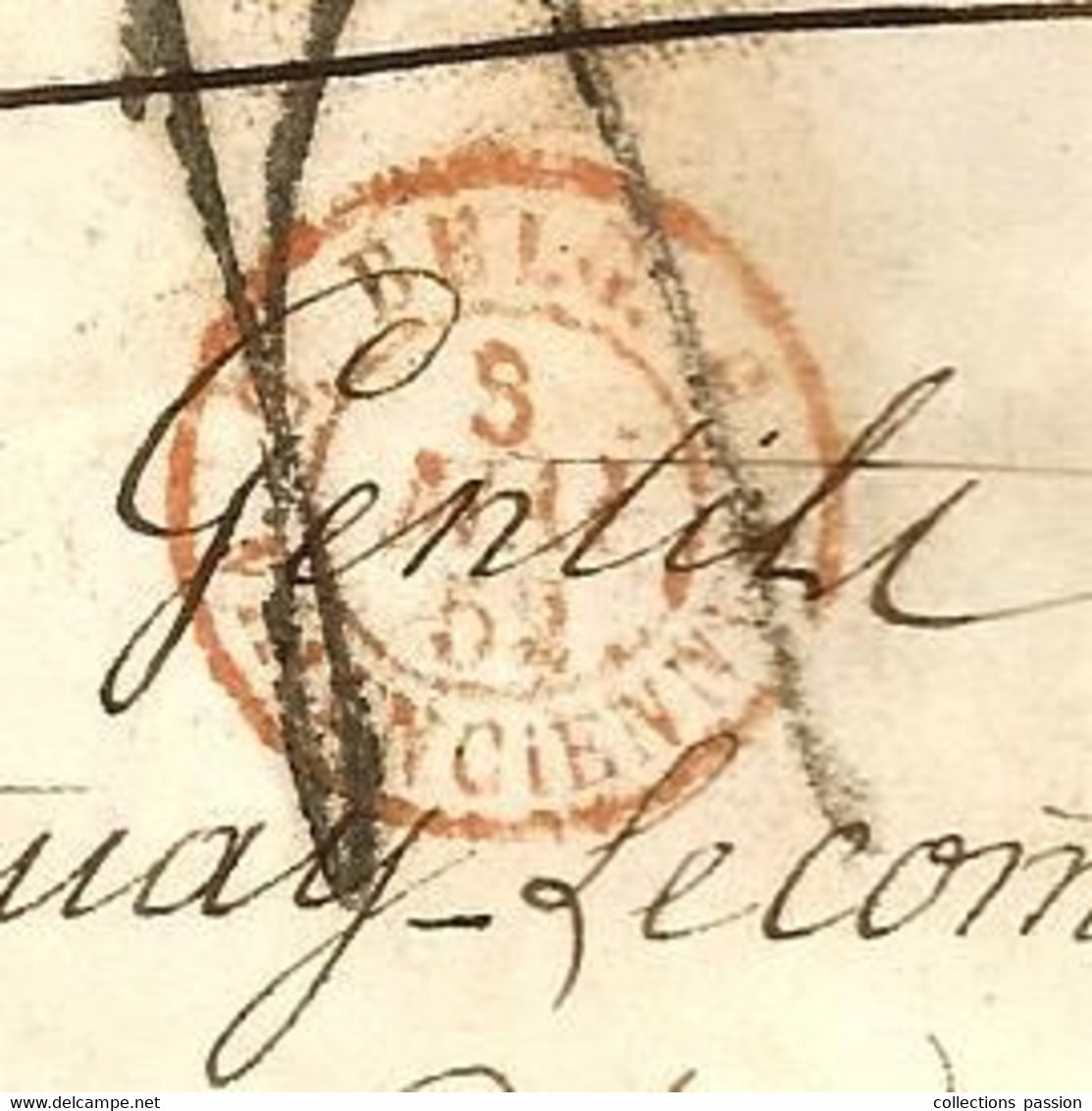 Lettre, BRUXELLES ,1852 ,4 Scans , PARIS , FONTENAY LE COMTE 79 , VALENCIENNES - Autres & Non Classés