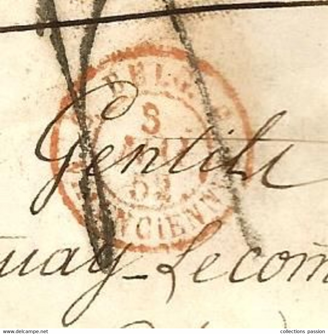 Lettre, BRUXELLES ,1852 ,4 Scans , PARIS , FONTENAY LE COMTE 79 , VALENCIENNES - Other & Unclassified