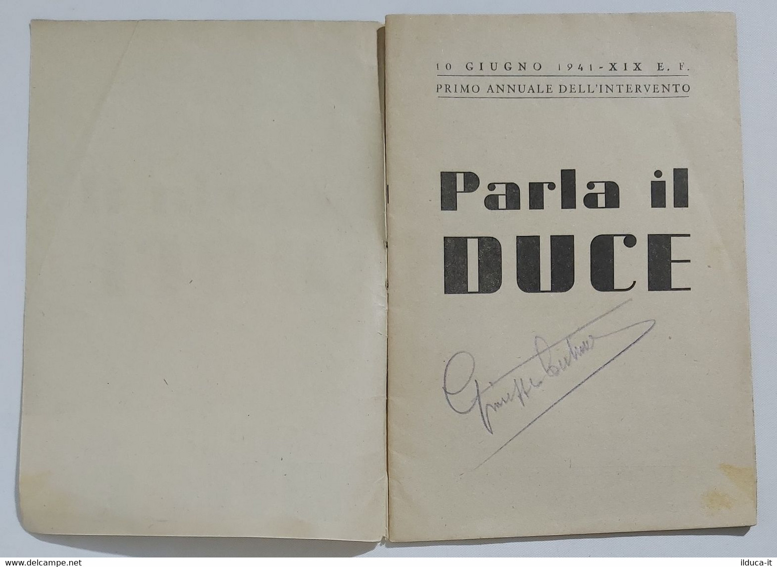 03968 86crt/ - Parla Il Duce - Primo Annuale Intervento - 1941 - Italiaans