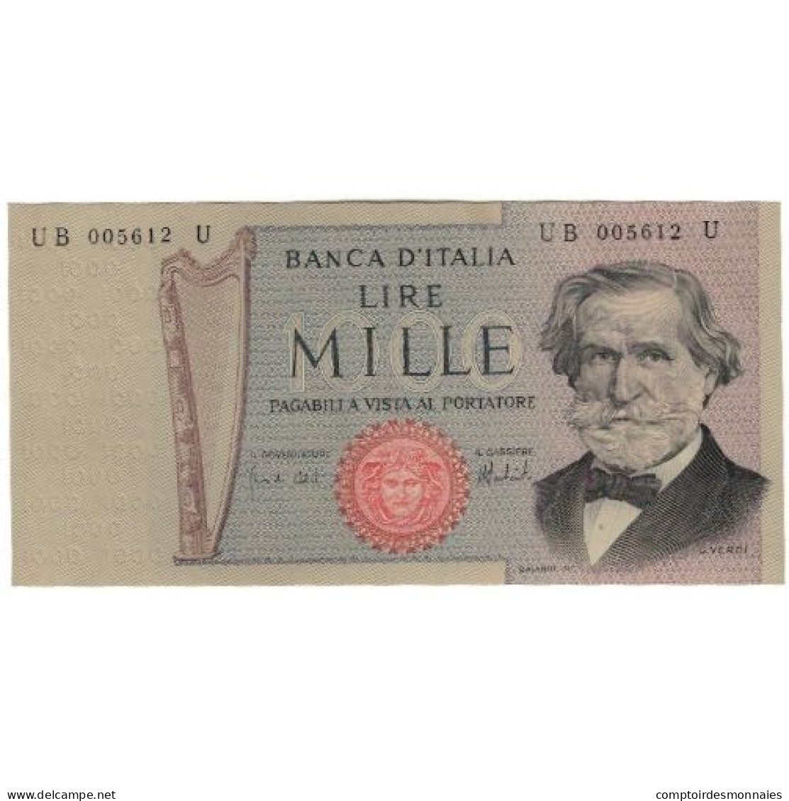 Billet, Italie, 1000 Lire, 1969-1981, KM:101d, SPL - 1000 Lire