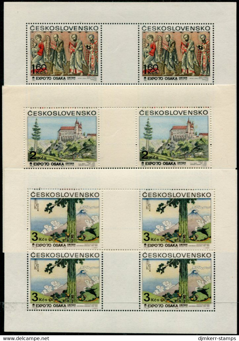 CZECHOSLOVAKIA 1970 EXPO'70, Osaka In Sheetlets Of 4 MNH / **  Michel 1931-33 Kb - Unused Stamps