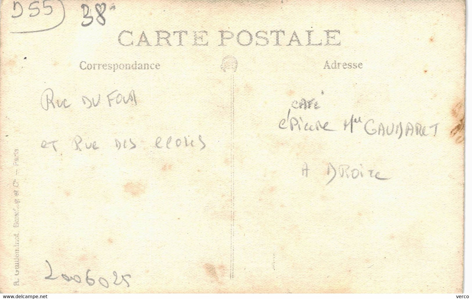 Carte PHOTO  Ancienne  De  PIERREFITTE - Rue Du Four & Rue Des écoles, Café Epicerie GAUDART à Droite - Pierrefitte Sur Aire