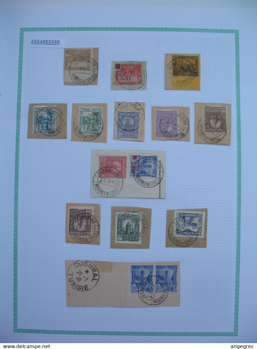 Tunisie Oblitération Bilingue Choisies , Lot De Timbres,   Zeramedine  Voir Scan - Used Stamps