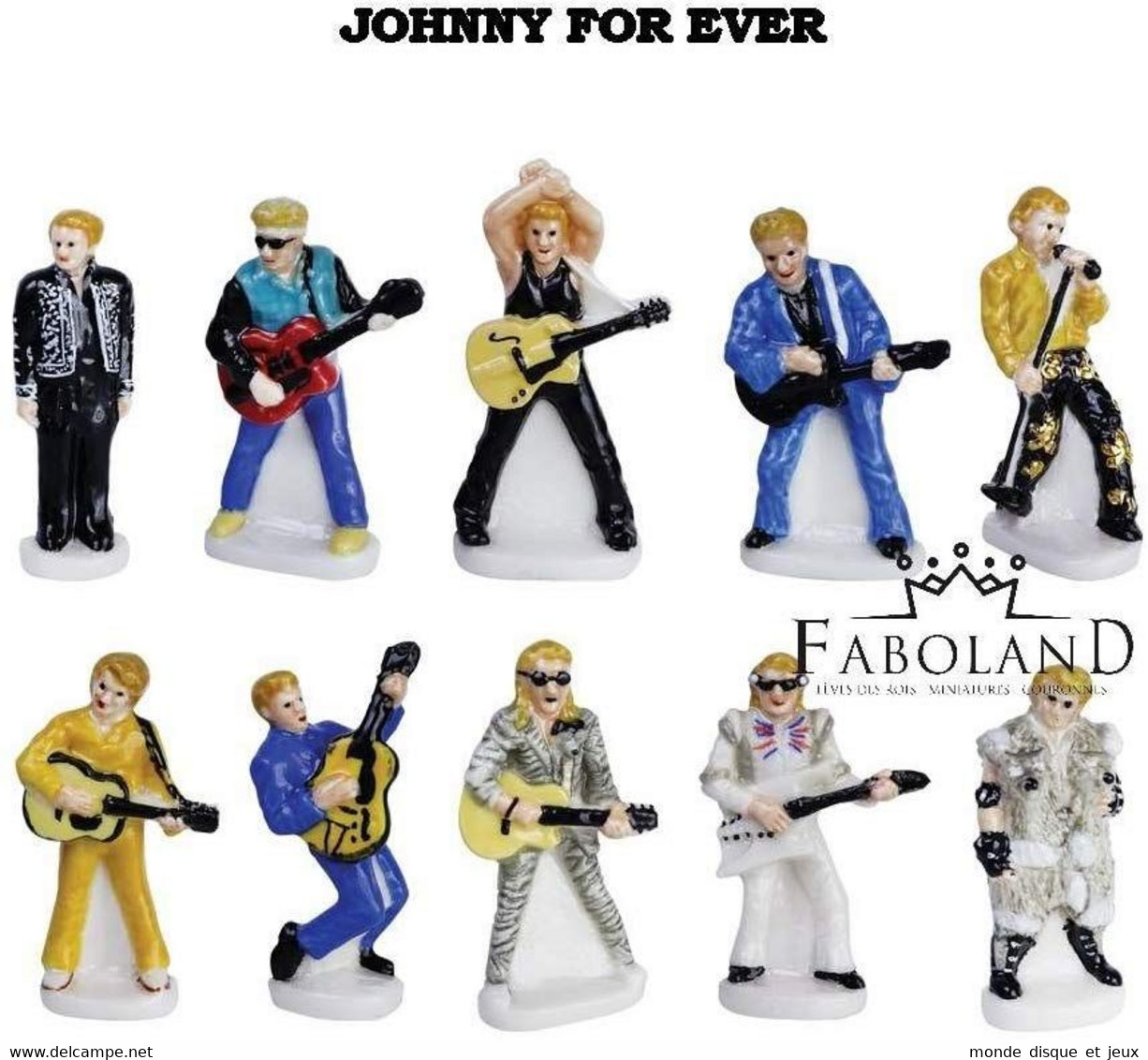 Johnny Hallyday Lot 10 Fèves Série 2020 Complète - Personnages