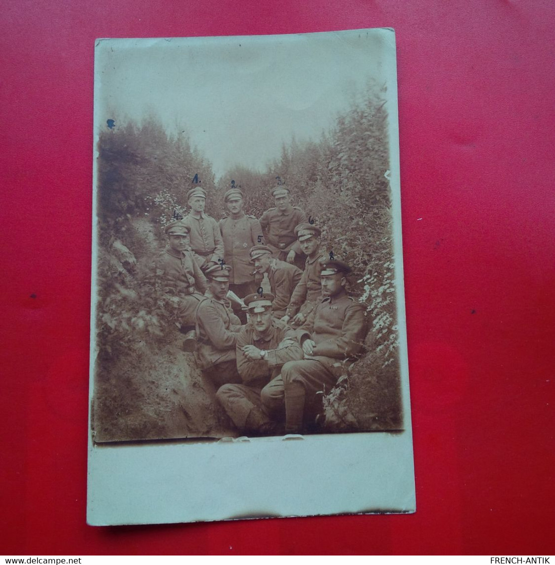 CARTE PHOTO SOLDATS LIEU A IDENTIFIER TRANCHEE - War 1914-18