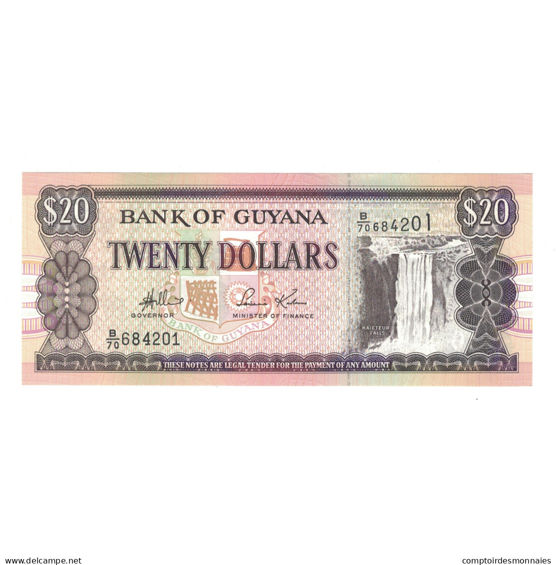 Billet, Guyana, 20 Dollars, Undated (1996), KM:30c, NEUF - Guyana