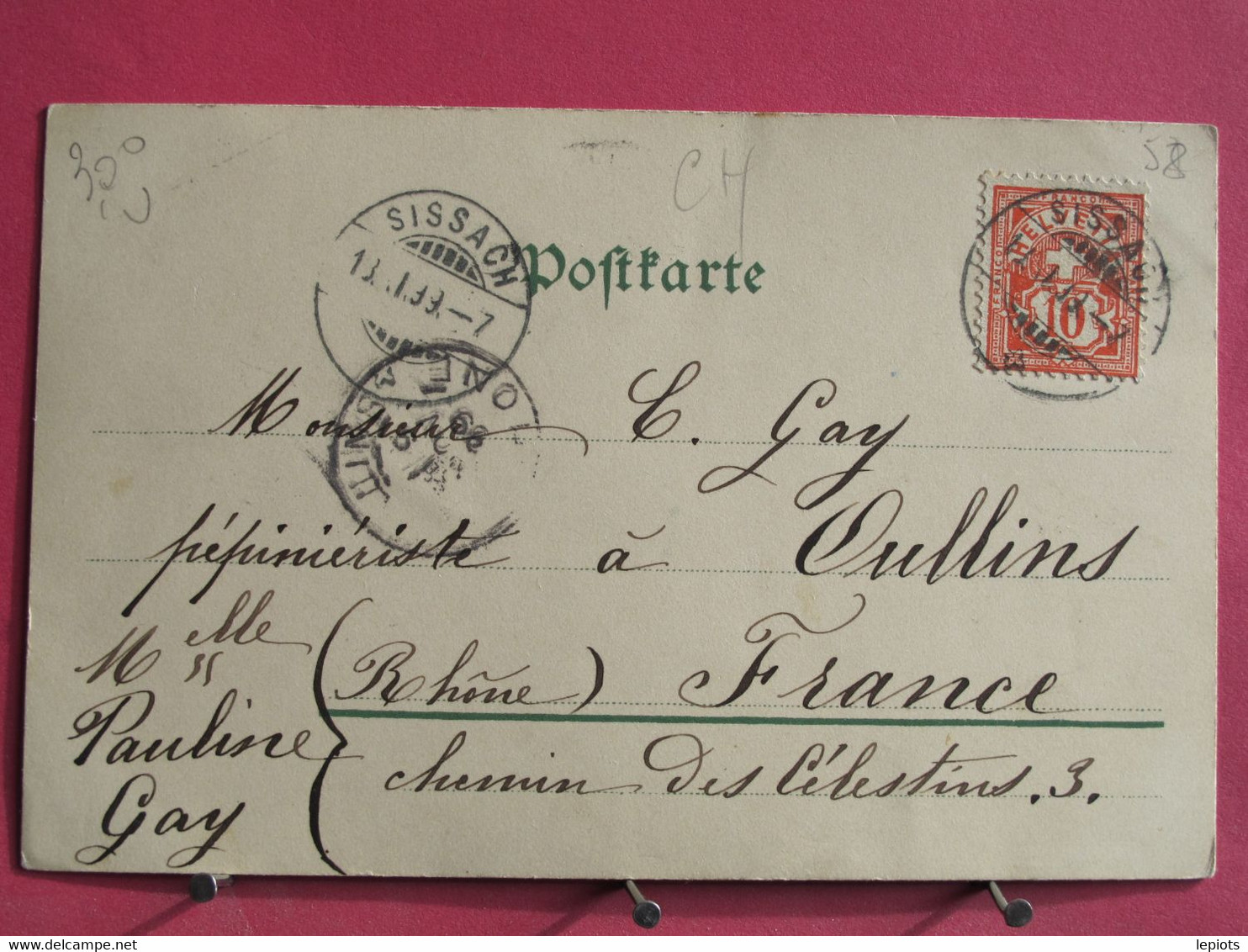 Visuel Très Peu Courant - Suisse - Ecrite De Sissach - Jolie Carte Précurseur 1899 - Joli Timbre - R/verso - Sissach