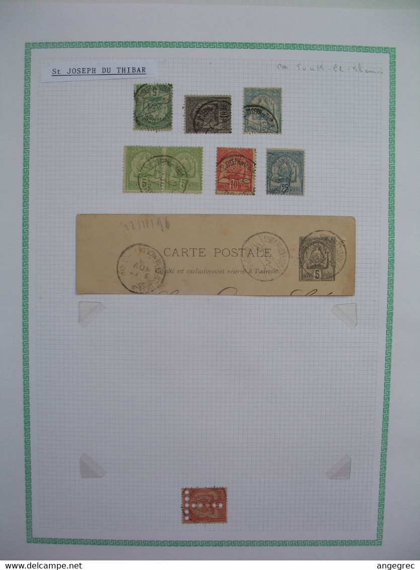 Tunisie Oblitération Bilingue Choisies , Lot De Timbres, St Joseph Du Thibar  Voir Scan - Used Stamps