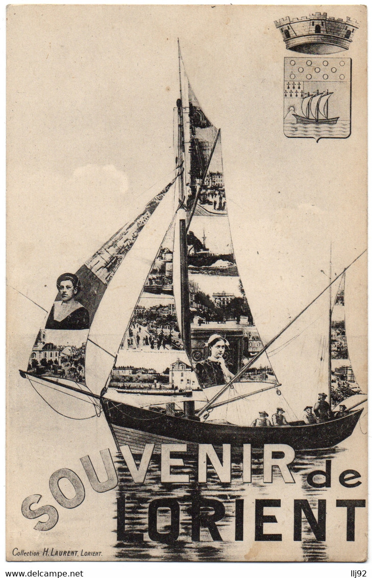 CPA 56 - LORIENT (Morbihan) - Souvenir De Lorient- Coll. H. Laurent - Lorient