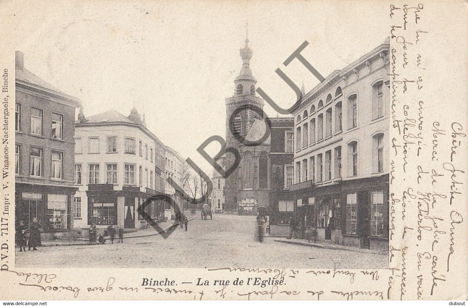 Postkaart/Carte Postale BINCHE - La Rue De L'Eglise (C939) - Binche