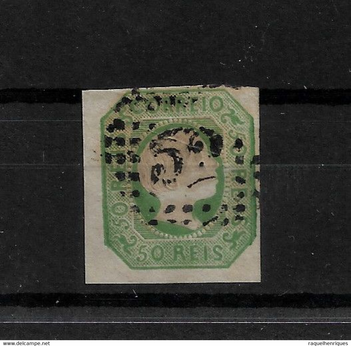 PORTUGAL STAMP - 1855 King Pedro V 50 REIS USED (CRL1-30) - Used Stamps