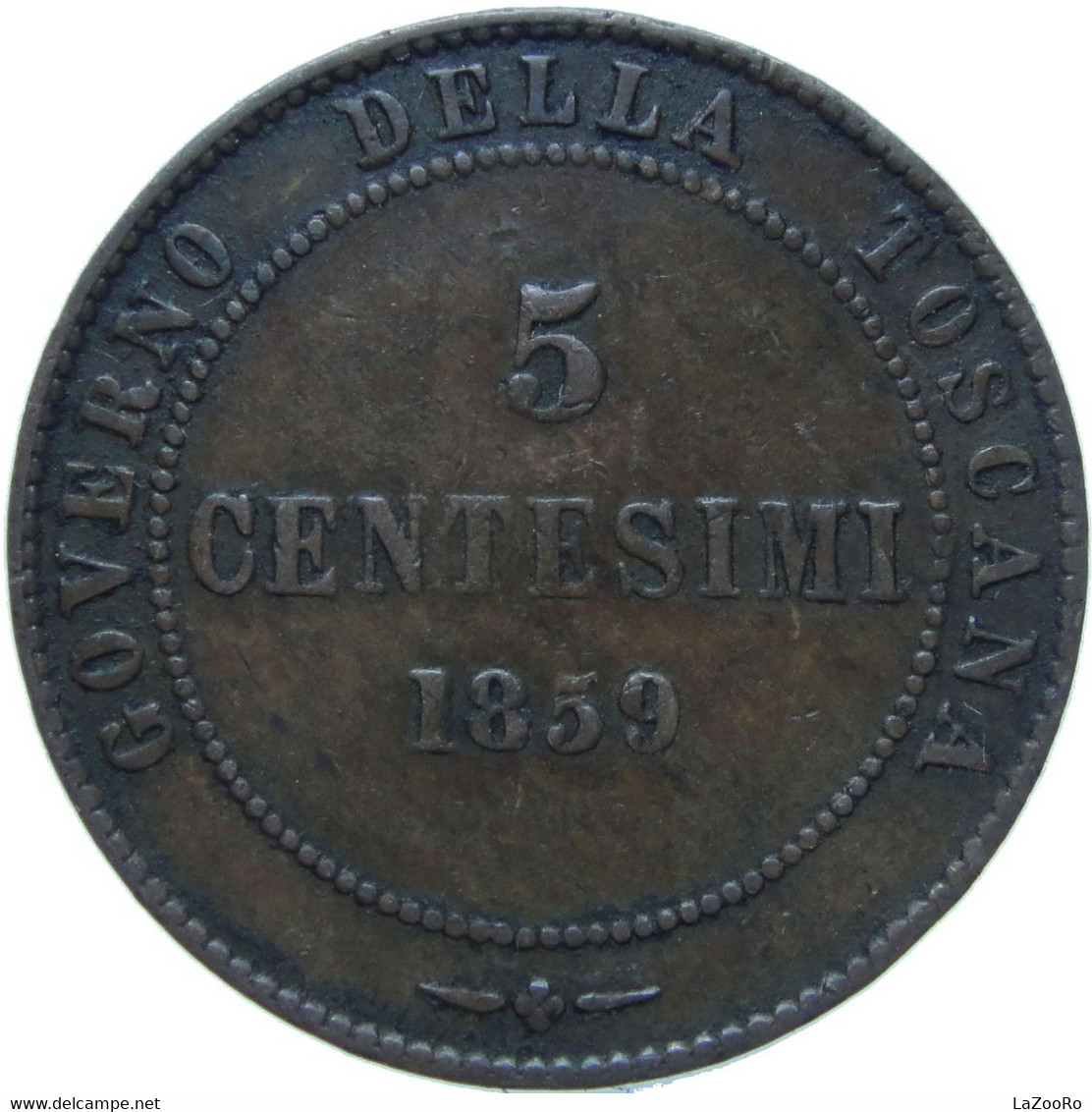 LaZooRo: Italy TUSCANY 5 Centesimi 1859 VF - Tuscan